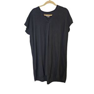 Vince black 100% silk loose fitting knee length dress. Size M.